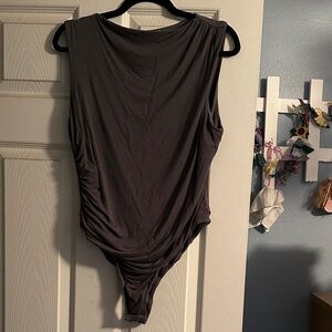 Princess Polly Charcoal Sleeveless Bodysuit